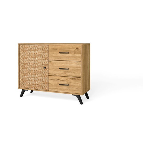 Madal kapp naturaalsest tammepuust 92x81 cm Malaca - Marckeric-image-2