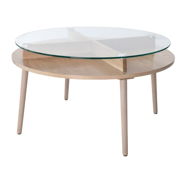 Konferenční stolek z dubového dřeva RGE Solo, ⌀ 90 cm