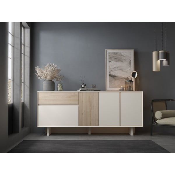 Beež tammespoonist kummut 180x76x45 cm Carpi - Marckeric-image-1