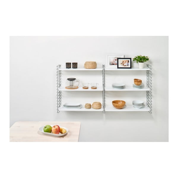 3-korruseline riiul valge riiuliga , laius 70 cm Libro - Metaltex-image-2