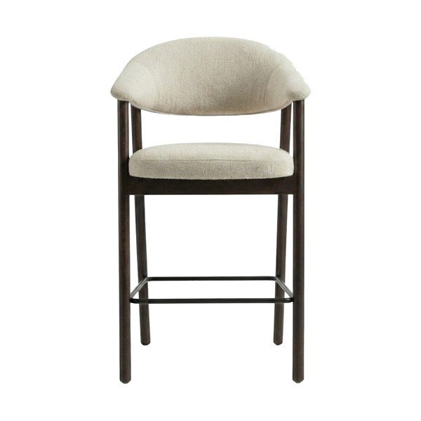 Pruun/kreemikas polsterdatud baaritool käetugedega (istme kõrgus 67 cm) Elk - Unique Furniture-image-1