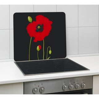 Karastatud klaasist seinakate pliidi äärde 50x56 cm Poppy - Maximex