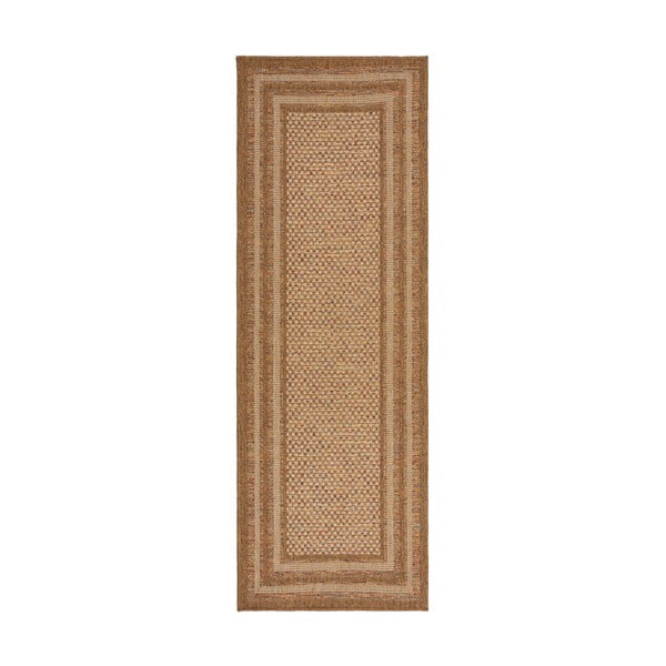 Naturaalset värvi välistaldrik 80x230 cm Layla Border - Flair Rugs