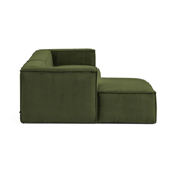 Roheline velvetist nurgadiivan (vasak nurk) Blok - Kave Home-image-2