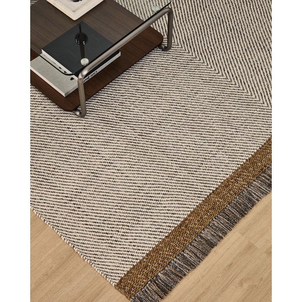 Kreem käsitsi kootud villane vaip 160x230 cm Brina - Kave Home-image-2