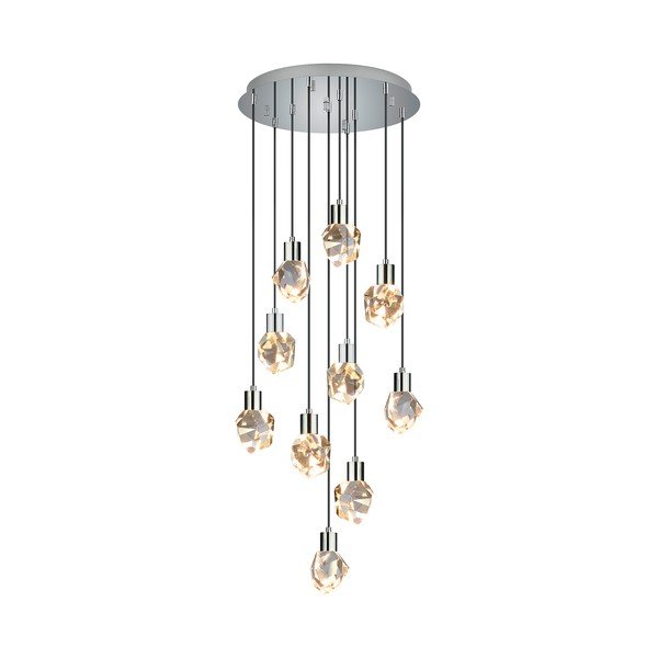 Hõbedane LED-rippvalgusti klaasist varjuga ø 51,5 cm Verano - Trio Select-image-2