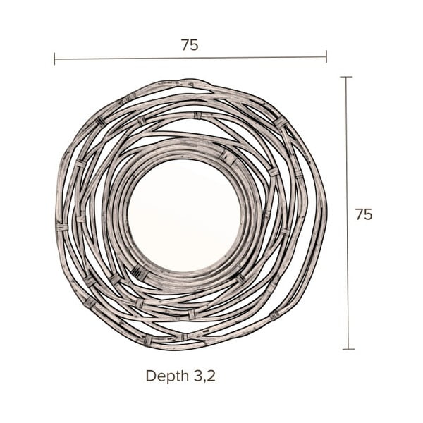 Seinapeegel Kubu - Dutchbone-image-3