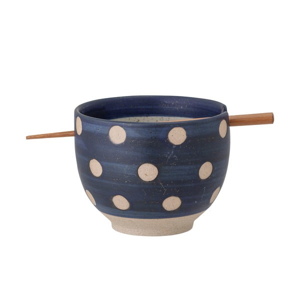Sinine savinõude kauss söögipulkadega , ø 13 cm Masami - Bloomingville-image-2
