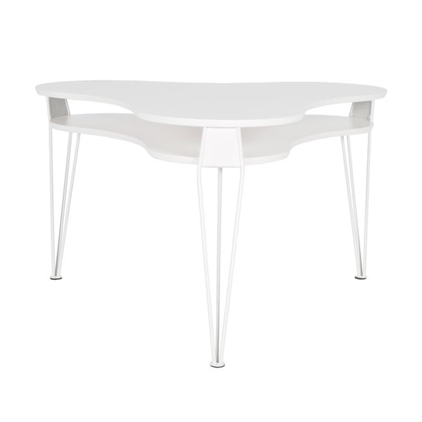 Bílý konferenční stolek s bílými nohami RGE Ester, šířka 88 cm