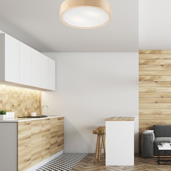 Helepruun laevalgusti klaasist varjuga ø 37 cm Eveline - LAMKUR-image-2