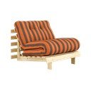 Oranž/pruun futon/puidust tool Roots - Karup