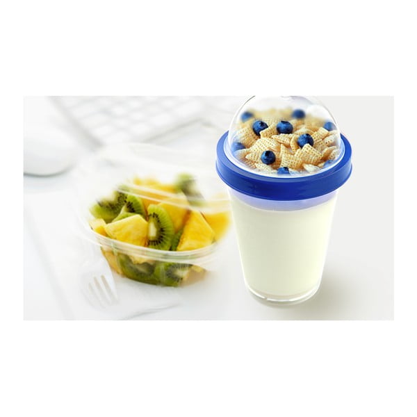Modrý svačinový kelímek Asobu Yo2GO, 360 ml-image-2