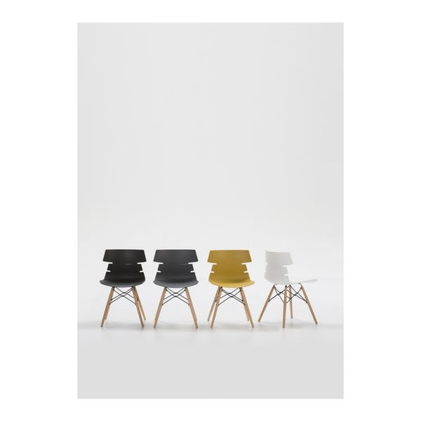 Sada 4 bílých jídelních židlí Marckeric Iris-image-1