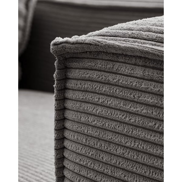 Hall kordvillane nurgadiivan (vasakpoolne nurk) Blok - Kave Home-image-1