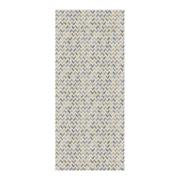 Běhoun Floorita Knit Grey Ochre, 60 x 190 cm