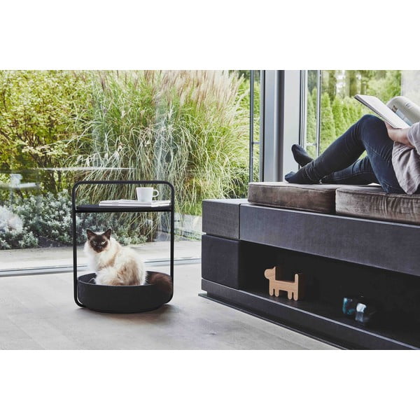 Must ümmargune hoiulaud ø 50 cm Tavolino Black - MiaCara-image-2