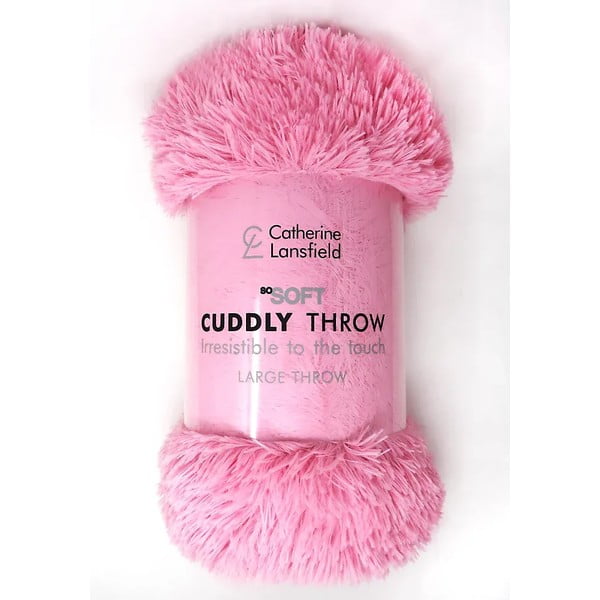Roosa mikroplüüsist tekk 150x200 cm Cuddly - Catherine Lansfield-image-2