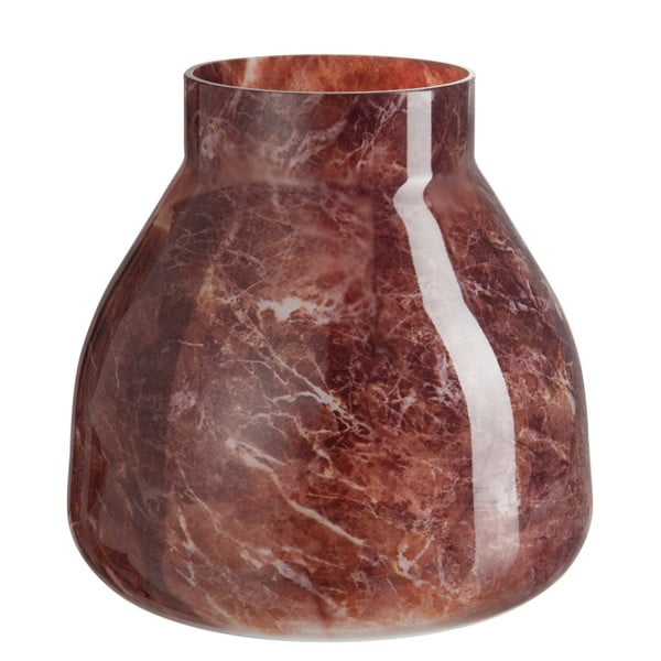 Hnědá váza J-Line Marble Look, 20 cm