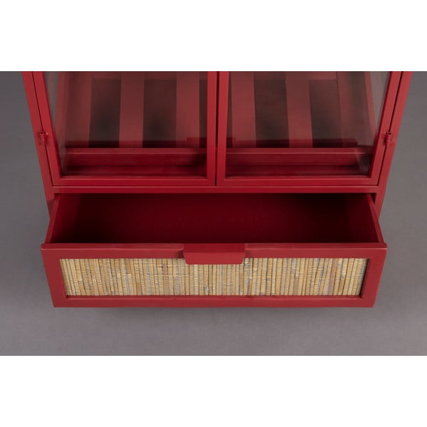 Punane metallist veiniriiul, pudelite arv 10, 65x103 cm Mori - Dutchbone-image-4