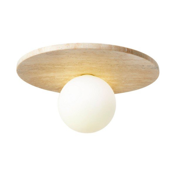 Beež kivist laelamp klaasist varjuga, ø 12 cm Hilde - Opviq lights