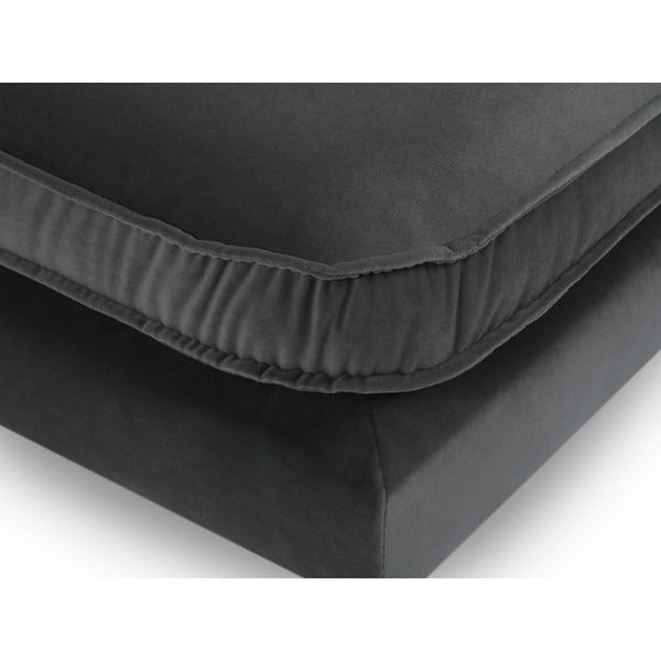 Tumehall sametist jalatugi mustade jalgadega Lento - Kooko Home-image-3