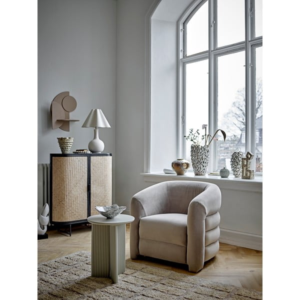 Kreem lauavalgusti tekstiilist varjuga (kõrgus 60 cm) Heide - Bloomingville-image-4