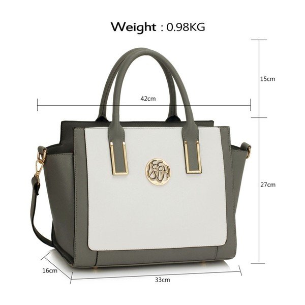 Kabelka L&S Teri Grey & White-image-3