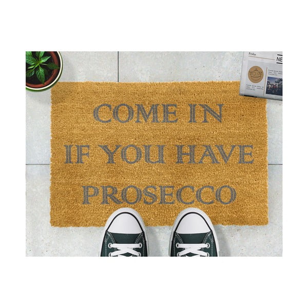Looduslik kookosmatt Tule sisse, kui sul on prosecco, 40 x 60 cm - Artsy Doormats-image-2