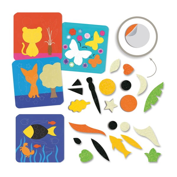 Komplekt Naturaleza vildist 4 kollaaži valmistamiseks - Djeco-image-1