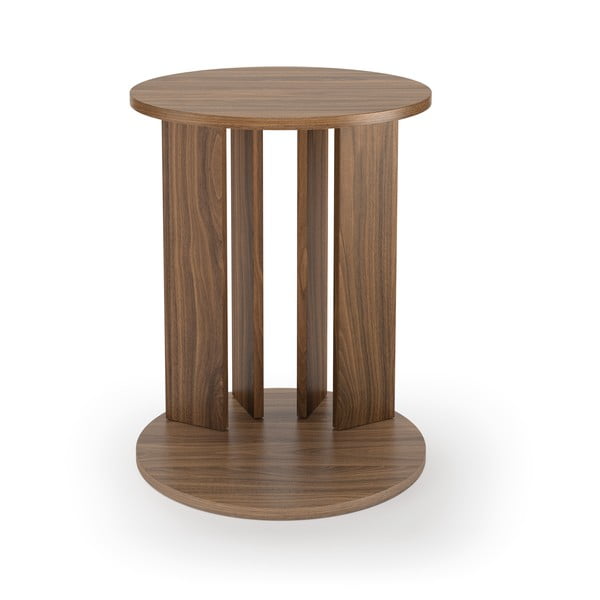 Ümmargune pähklipuust laud ø 50 cm Nora - TemaHome-image-3