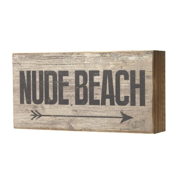 Dekorativní nápis Heaven Sends Nude Beach