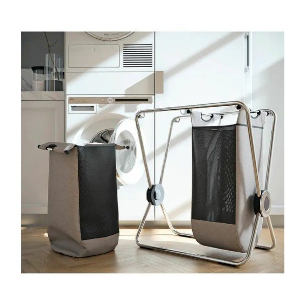 Helepruun kokkupandav riidest pesukorv 200 l - simplehuman-image-4