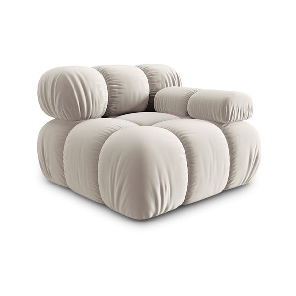 Beež sametist diivanimoodul (parem nurk) Bellis - Micadoni Home-image-3