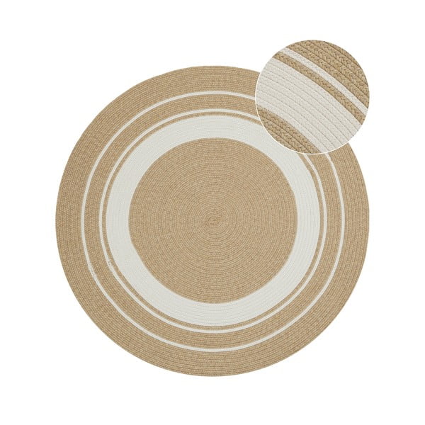 Ümmargune naturaalset värvi õuevaip ø 150 cm - NORTHRUGS