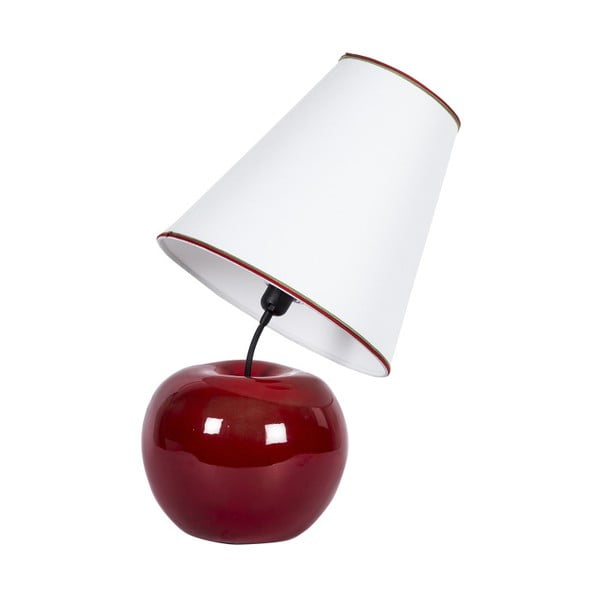 Červenobílá keramická stolní lampa Creative Lightings Apple
