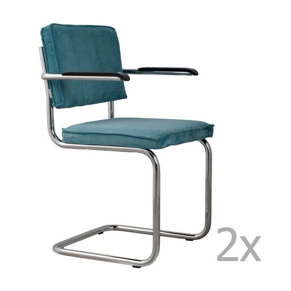 Komplekt 2 sinist tooli käetoega Ridge Rib - Zuiver