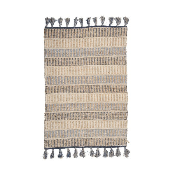 Bavlněný béžový koberec InArt Stripes, 120 x 180 cm