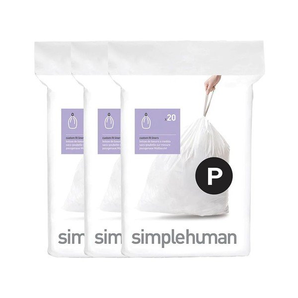 Prügikotid pingutuspaelaga, komplekt 60 tk, 60 l, P – simplehuman-image-1