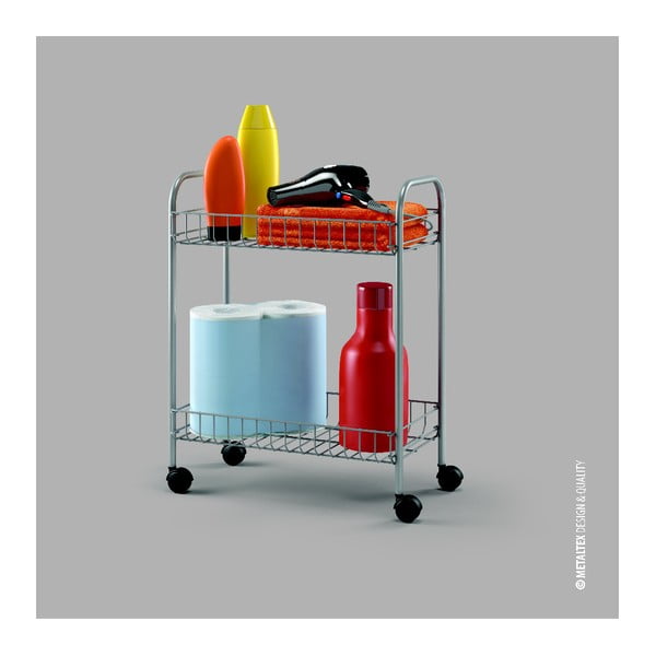 Liigutatav kahekorruseline riiul Greg, pikkus 41 cm - Metaltex-image-2