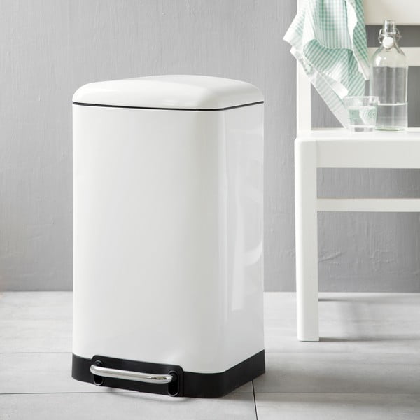 Bílý koš Steel Function Square Dustbin, 30 l-image-2