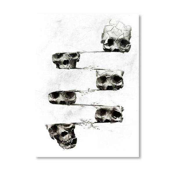 Autorský plakát Distorted Skull