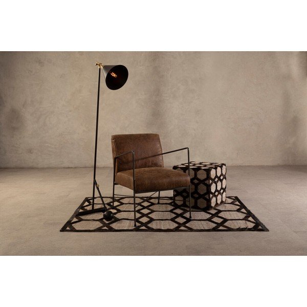 Pruunist nahast tugitool Hoxton - Premier Housewares-image-1