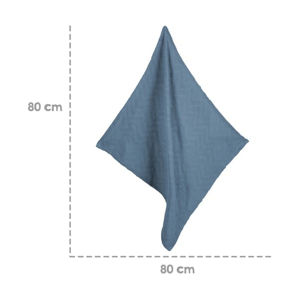 Sinine orgaanilisest puuvillast kootud laste tekk 80x80 cm Seashells - Roba-image-2