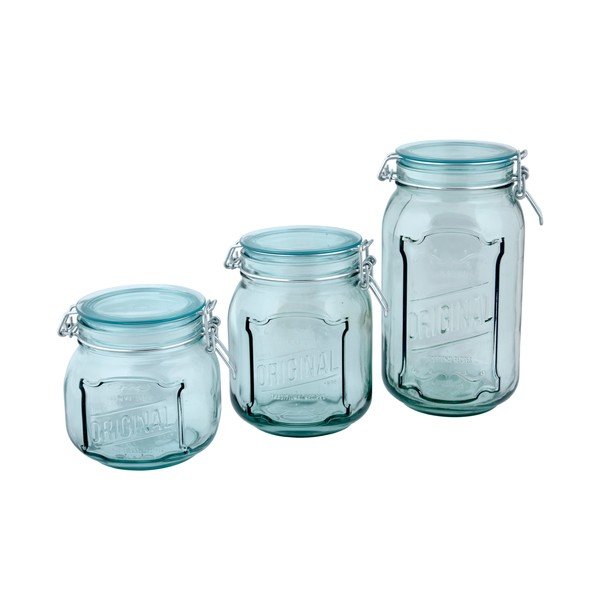 Čirá sklenice z recyklovaného skla s uzávěrem Ego Dekor Original, 1,9 l-image-1