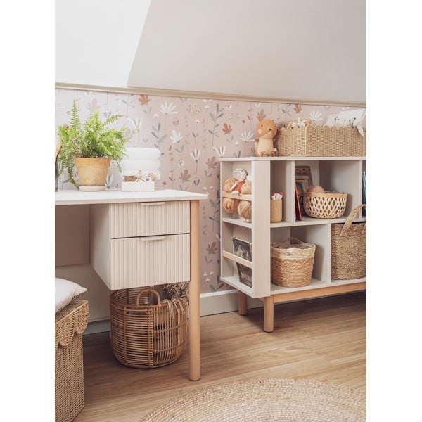 Beež laste raamaturiiul 120x40 cm Miloo - Pinio-image-4