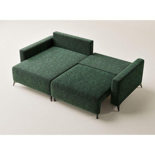 Tumeroheline šenilldiivanvoodi/panipaigaga nurgadiivan (vasak nurk/diivanvoodiga) Leon - Maison de Rêve-image-3