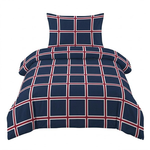 Tumesinine puuvillane voodipesu üheinimesevoodile 140x200 cm Frank - Cotton House