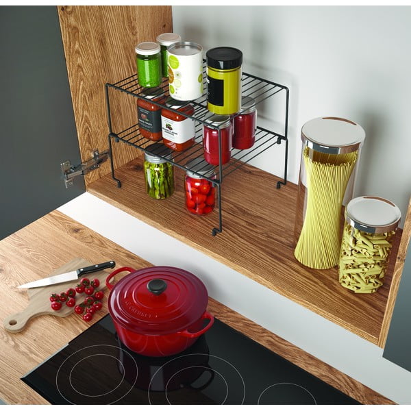 Komplekt 2 musta lisariiulit kööki Brooklyn Lava - Metaltex-image-3