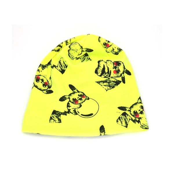 Dětská čepice Pokemon, neonově žlutá