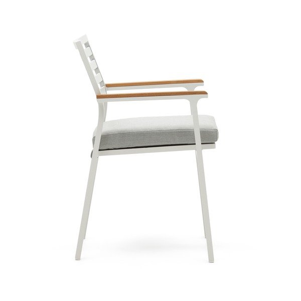 Valge metallist aiatool Bona - Kave Home-image-2